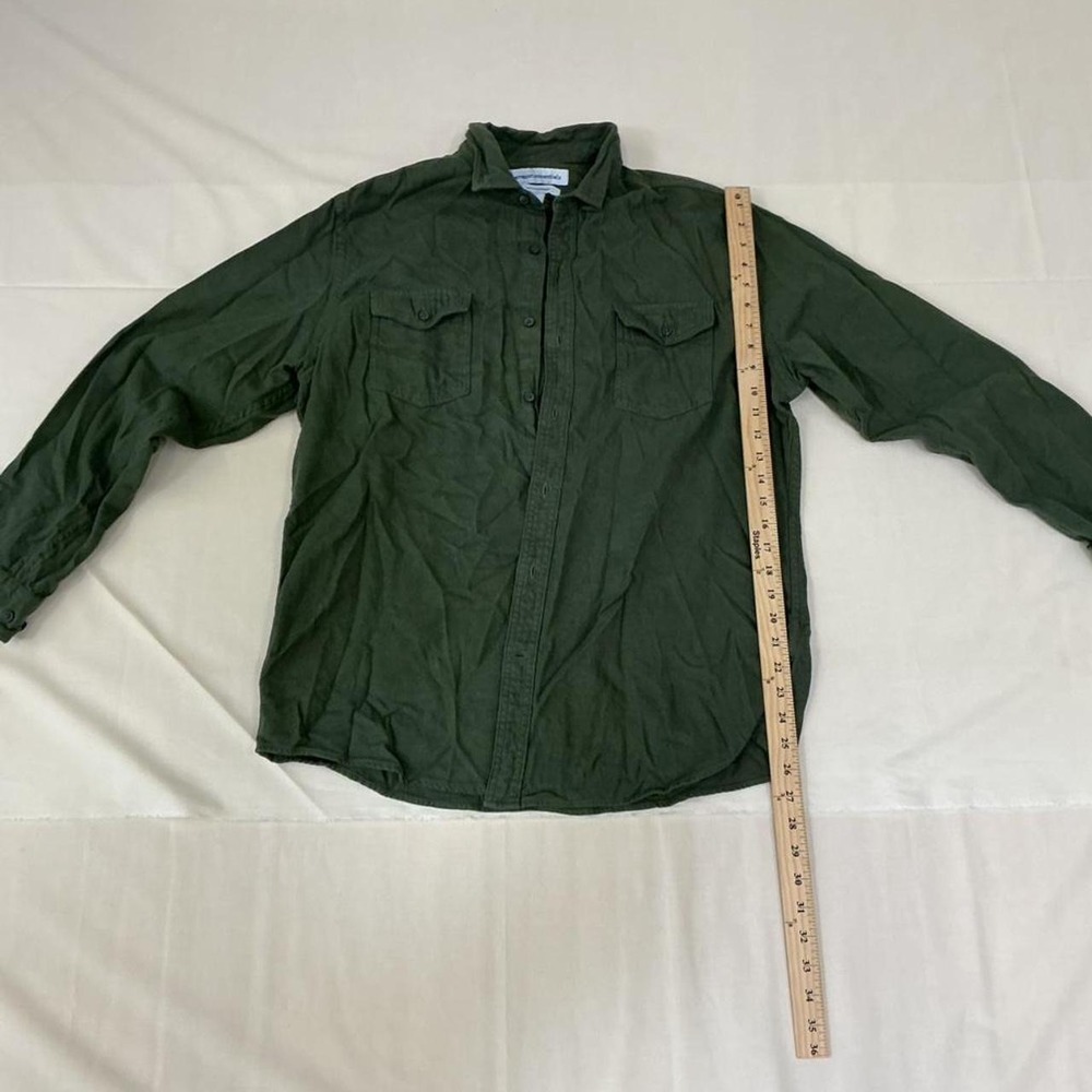 Classic‎ olive green button-up shirt
